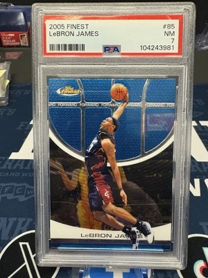 2005 Finest LeBron James PSA 7 - Image 1 of 2