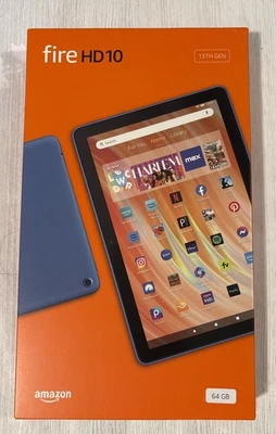 Amazon Fire HD 10 64GB 10.1" Tablet with Wi-Fi - 13th Gen, Ocean Blue - Image 1 of 2