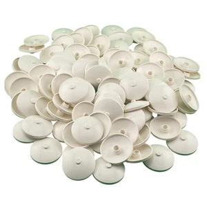 100 Pcs Lego Round Specialty White Plate 2x2 - New Old Stock - A490 - Imagen 1 de 9