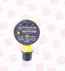 BANNER ENGINEERING T18-2VPDLIR-Q8 / T182VPDLIRQ8 (BRAND NEW) - Picture 1 of 1