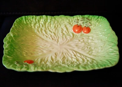 Vintage Beswick Ware Salad Serving Plate Cabbage Lettuce Leaf + Tomato 27x18cm - Image 1 of 4