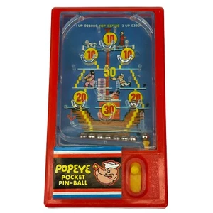 Vintage POPEYE Pocket Pin-ball Game 1970s metal balls Hong Kong - Picture 1 of 9