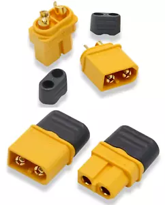 XT60H Original Amass Gold Stecker Buchse mit Kappe Paar oder Einzeln Lipo XT60 - Bild 1 von 16
