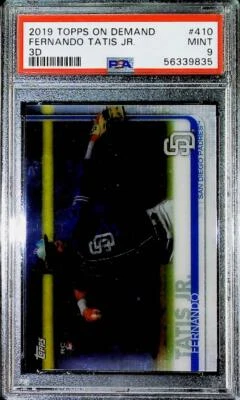 2019 Topps on Demand 3D Fernando Tatis Jr. San Diego Padres #410 RC PSA 9 Mint - Image 1 of 3