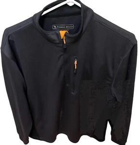Pullover Pebble Beach Performance Para Hombre Mediano Azul Marino 1/4 Cremallera Manga Larga Golf - Imagen 1 de 4