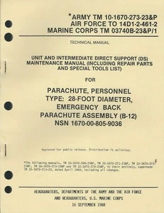 Historical book for Parachute, Personnel, 28 Foot, Emergency Back Assembly (B12) - Picture 1 of 1