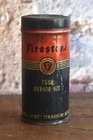 Vintage Firestone Tires Metal Tire Tube Repair Kit with Contents