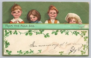 4 niños irlandeses - de The Auld Sod - A/S Ellen H Clapsaddle c1908 - Imagen 1 de 2