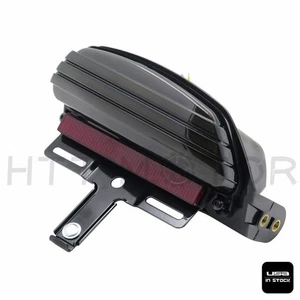 Smoke Tri-Bar Fender LED Tail Light Bracket For Harley FXST FXSTB FXSTC Softail - Bild 1 von 9