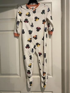 Disney Junior Minnie Pajamas One Piece Girls Size 5T Ivory B35 - Picture 1 of 7