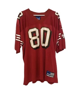 Adidas 49ers Jersey Vintage Jerry Rice Nfl San Francisco Xl 80 Red Football Bay - Picture 1 of 8