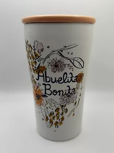 ABUELITA BONITA TRAVEL MUG CUP TEA BEAUTIFUL GRANDMA 2 SIDED - EUC - Picture 1 of 7