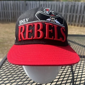 UNLV Running Rebels Hat Black Red New Era Fits Spellout Snapback OSFA - Picture 1 of 8