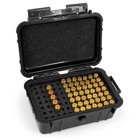 CASEMATIX 84-Slot Ammo Box for 9mm .38 .45 .223 5.56 Rugged Waterproof Hard Case
