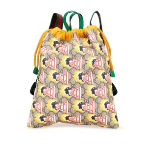 GUCCI GG Supreme Children's Lion Backpack Backpack 550775 Women 【Used】 - Picture 1 of 9