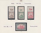 F184-64 1915 Samoa 4stamps 3pf 5pf 10pf & 5 Marks typographed MUH &MNG BN  (BV07