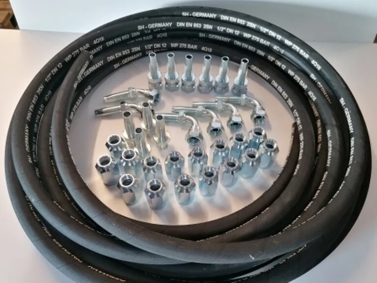 PARQUIP Reusable Hydraulic Hose Fitting - Hose Repair Kit 1/4" bsp, 3/8" bsp, 1/2" bsp.