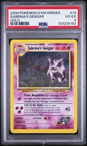 PSA 4 2000 POKEMON GYM HEROES 14 SABRINA'S GENGAR HOLO - Picture 1 of 2