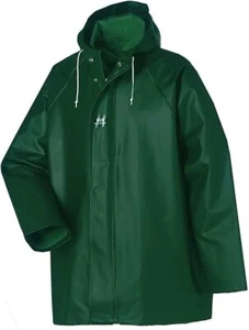 Helly-Hansen Workwear Highliner Rain Jacket Hooded Men's XXL/TTG PVC Green NEW - Picture 1 of 9