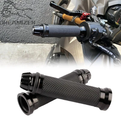 Motorcycle CNC 7/8" Handle Bar Hand Grip Gel For Yamaha YZF R1 R6 FZ-07 FZ-09 - Image 1 of 4