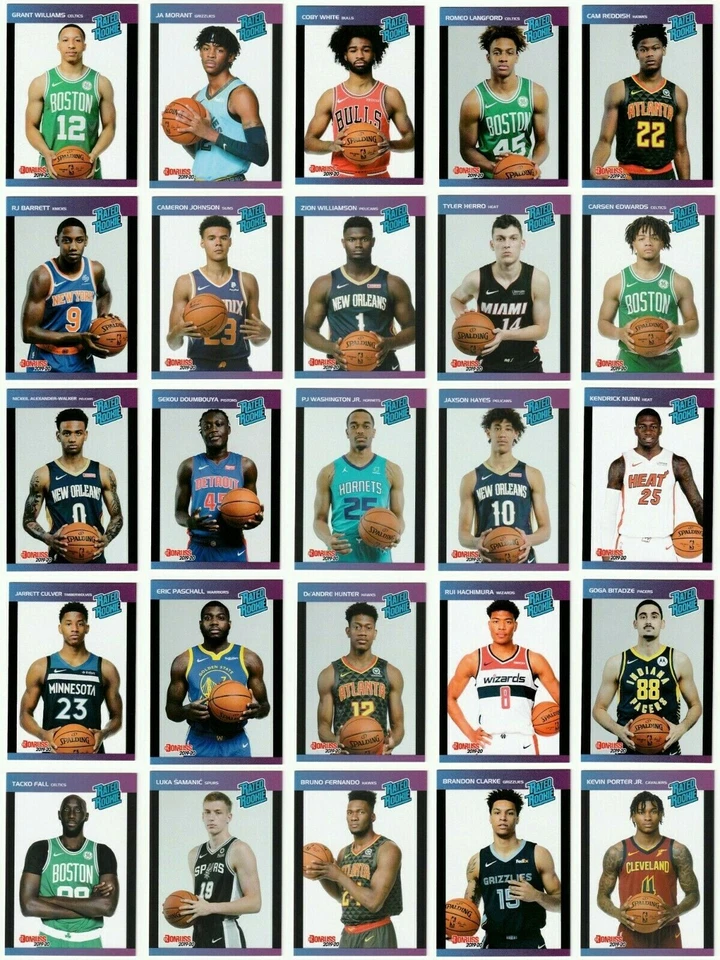 2019-20 PANINI RATED ROOKIE RETRO DONRUSS NBA CARDS #1 - 45 SINGLES - YOU PICK - Image 1 of 1