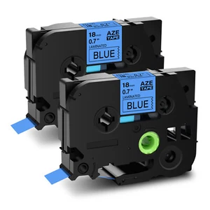 2PK TZ-541 TZe-541 Black on Blue 0.7'' Label Tape For Brother PT-300 PT-300B 310 - Picture 1 of 10