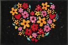 Fußmatte KLEEN-TEX wash+dry Design FLOWER HEART  50x75 cm Nr. 057492So