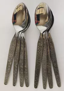 Vintage Korea SEVITA NATIONAL STAINLESS FLATWARE Lot of 8 teaspoons EUC - Picture 1 of 4