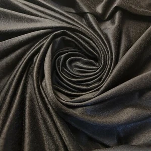 Black Viscose Brushed Fabric Jersey Dress Craft Quilting Costume Material 58" - Picture 1 of 2