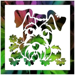 8"x8" Klar Kunststoff Schablone - Blume Hund (MCA6) (0,007") - Bild 1 von 2
