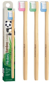 Piksters Bamboo Classic Soft Biodegradable Toothbrushes - All Colours Bulk Save! - Picture 1 of 5