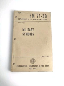 Símbolos militares del ejército 1961 manual de campo FM 21-30 - Imagen 1 de 2