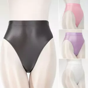 Hombres Mujeres Ropa Interior Brillante al Aceite Satén Brillante Wetlook Pantalones Cortos Bragas Calzoncillos Bikini - Imagen 1 de 18