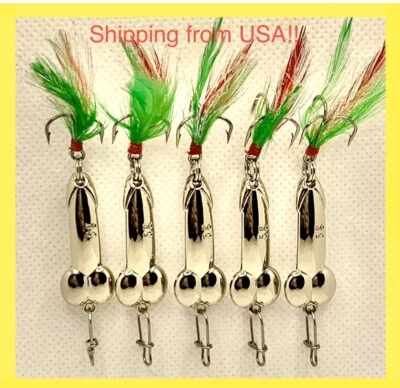 * (5) Señuelos de pesca de pene de 5 gramos - ¡Atrapa peces! ¡Envío desde USA! ¡Regalo divertido único! Foto 1 de 3