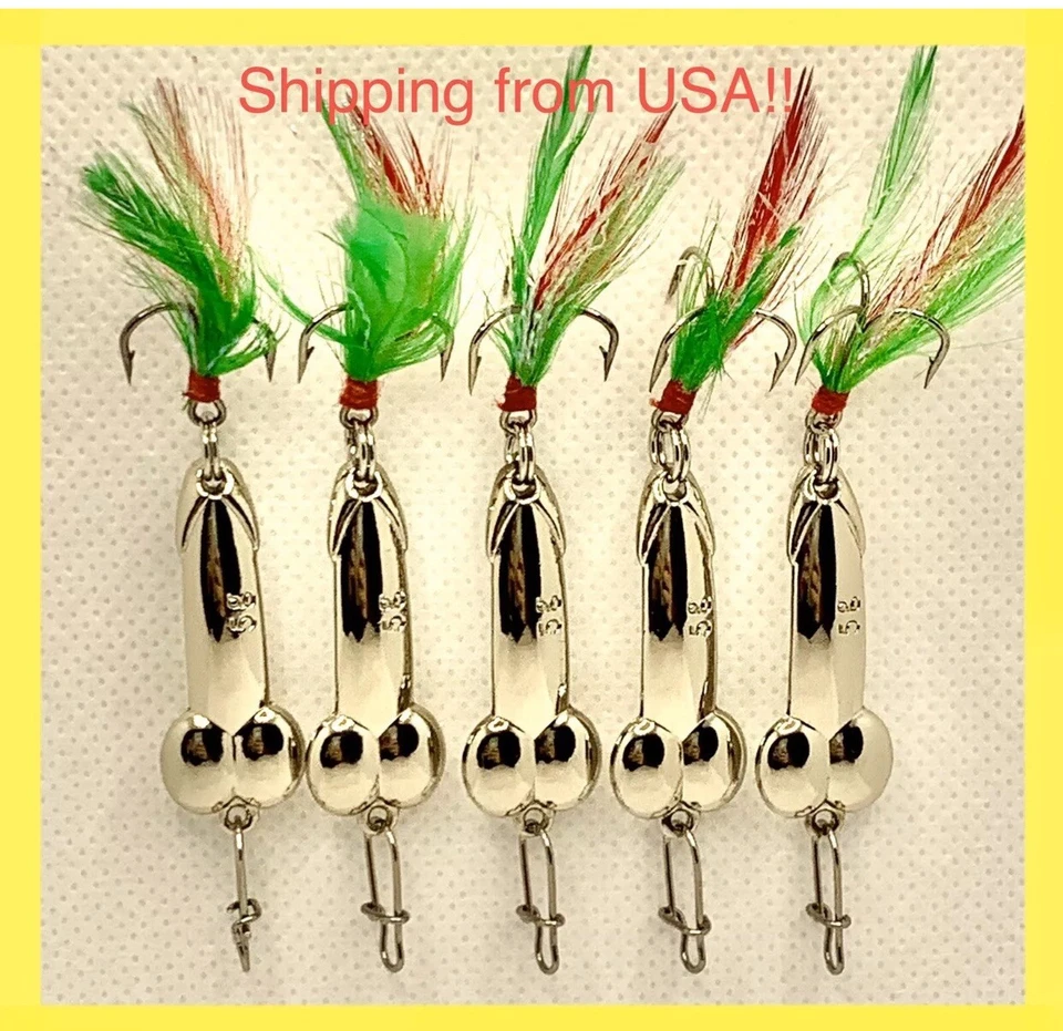 * (5) Señuelos de pesca de pene de 5 gramos - ¡Atrapa peces! ¡Envío desde USA! ¡Regalo divertido único! Foto 1 de 3