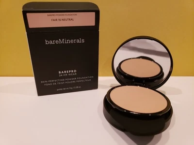 Bare Minerals~BarePro 24HR Skin-Perfecting Powder Found ~ Fair 15 Neutral ~ NIB - Image 1 of 2