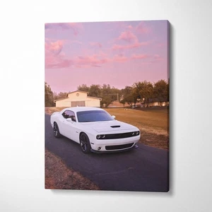 Dodge Challenger High Resolution Museum Quality Vertical Car Canvas Print #002 - Picture 1 of 14
