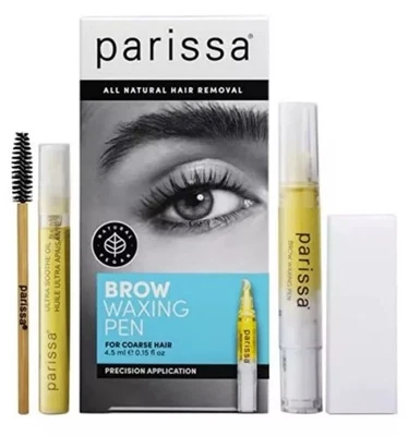 Parissa Brow Waxing Pen, Salon-Style Hair Removal for 4 Piece Set, Blue