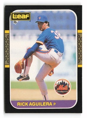 1987 Leaf #89 Rick Aguilera New York Mets - Image 1 of 2