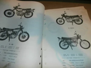 Oldtimer Honda Motorrad Teile Handbuch CL350 K2 K3 K4 - Bild 1 von 10