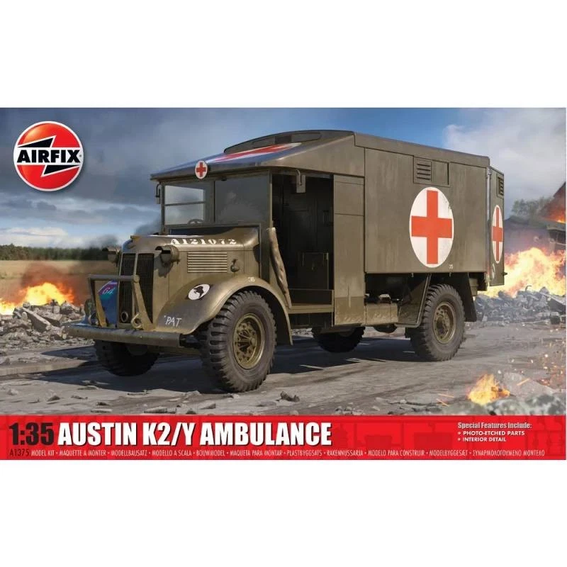 Modellino Camion Austin K2/Y Ambulanza AIRFIX a1375 1:3 5 Modellino Char Promo - Immagine 1 di 4