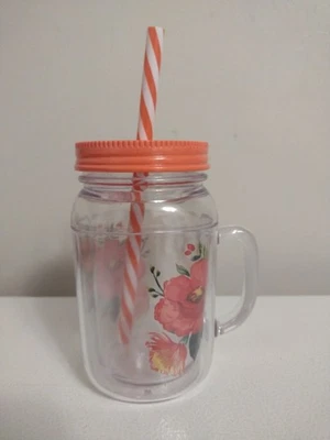 Vaso Acrílico Mujer Pionera Delaney 16 Oz Tarro de Albañil Estilo Taza con Tapa y Pajita  Foto 1 de 4