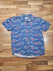 Camicia Uomo Tipsy Elves Taglia L | Camicia Festa Dinosauro Hawaiana | Divertente Bottone - Foto 1 di 9