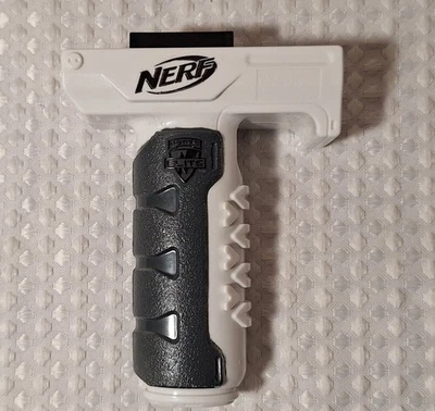 2011 N-Strike Elite Retaliator White Handle Grip Foregrip Attachment Part - Image 1 of 4