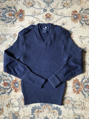 Citadel Commando Sweater Mens 44 Wool Pullover Military Epaulet Patches - Image 1 of 4