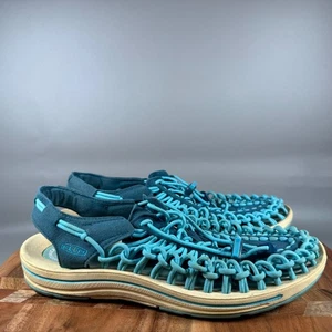 Keen Uneek Damen-Sandale Wasserschuh aquamarin türkis blau Kordelriemen Größe 10 - Bild 1 von 7