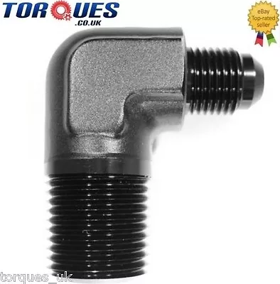 TORQUES Adattatore da AN -6 (AN6 AN 06) a 1/2" NPT a 90 gradi Nero