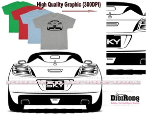 Saturn Sky Fun Convertible Black Outline DigiRods Custom Auto T-Shirt 4 Farben - Bild 1 von 6