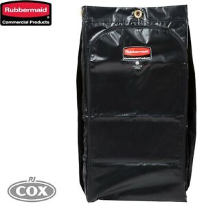 Rubbermaid High Capacity 128 Litre Vinyl Janitor Cart Bag Black Executive