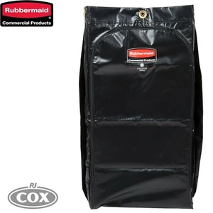 Rubbermaid High Capacity 128 Litre Vinyl Janitor Cart Bag Black Executive - Picture 1 of 3